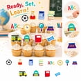 thumbnail image 1 of Back to School Cake Toppers 12 Pack Classroom Theme Cupcake Picks for School Party Cake Dessert Decoration Supplies, 1 of 7
