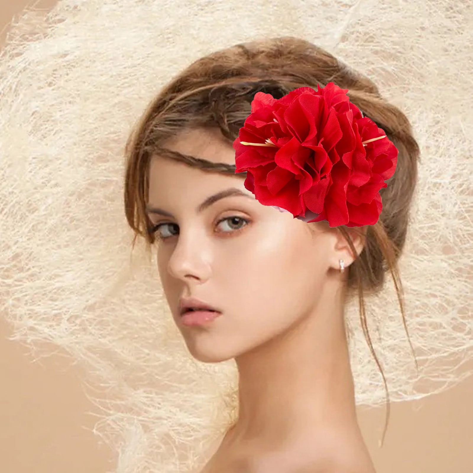 Back to School Clearance 2packs Hair clip,Spring And Summer Sun Flower Hairpin Simulation Cloth