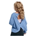 thumbnail image 1 of Back to School Clothes for Teen Girls Cute Preppy Short Sleeve Open Back Gym Shirts Backless Yoga Workout Crop Tees Shirts for Teens, 1 of 8