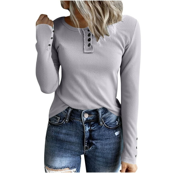 Pohista Women Sweatshirts Trendy Womens Shirts Scoop Neck Long Sleeve Blouses for Women Work Women's Fall Tunic Tops My Items