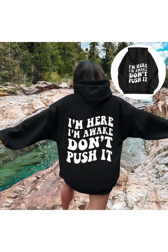 Back to School Cothes Graphic Hoodies Women's Fashionable Youth Campus Top Printed Floral Sweatshirt Hoodie Black