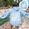 thumbnail image 1 of Back to School Cothes Graphic Hoodies Women's Fashionable Youth Campus Top Printed Floral Sweatshirt Hoodie Blue XL, 1 of 1