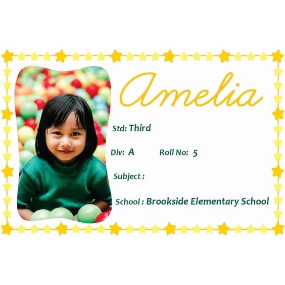 Back to School Custom Name Stickers  36PCS  Water-Resistant Labels for Kids' Bottle, Notebook, Lunchbox, Diary & More