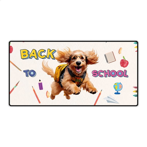 Back to School Cute Afghan Hound Desk Mat Full Keyboard Mouse Pad Dog Lover Large Mousepad - 13010
