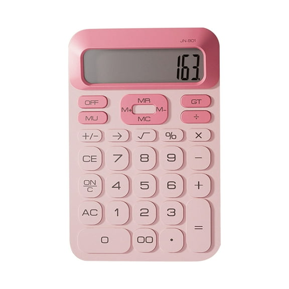 Back to School Cute Calculator Small Portable Scientific Calculator For Students 12 Digits Mini Body Plastic Keys Non-slip Bottom Pad Clear Keys