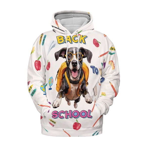 Back to School Cute Great Dane All Over Print 3D Hoodie Unisex Merch Hoodies Danes Dog Lover Gifts - 13010