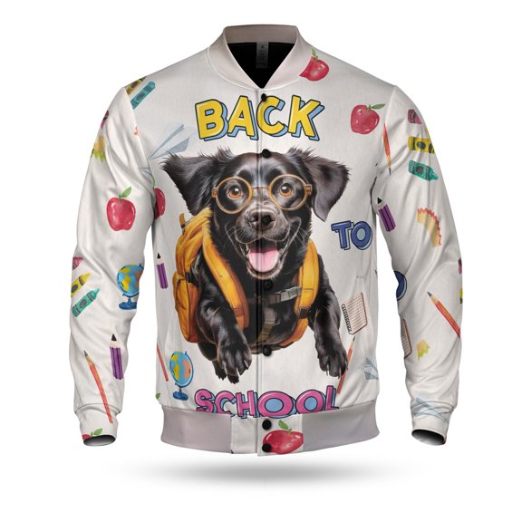 Back to School Cute Labrador Retriever All Over Print 3D Baseball Jacket Lab Dog Lover Gifts Bomber Jacket Softball - 13010
