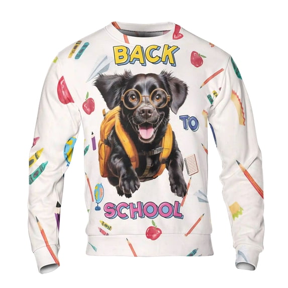 Back to School Cute Labrador Retriever All Over Print 3D Sweatshirt Unisex Merch Lab Dog Lover Gifts - 13010