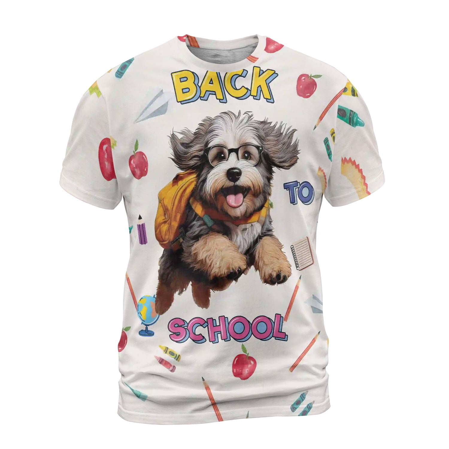 Back to School Cute Old English Sheepdog All Over Print 3D Shirt Unisex ...