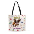 thumbnail image 1 of Back to School Cute Papillon All Over Print 3D Canvas Tote Bag Pap Butterfly Dog Lover Reusable Handbag - 13010, 1 of 5