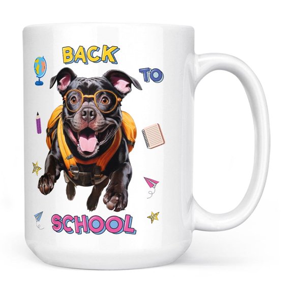 Back to School Cute Pitbull Mug Terrier Dog Lover Coffee Tea Cup - 13010