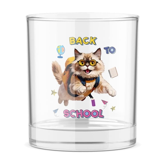 Back to School Cute Ragdoll 11oz Whiskey Glass Mug Cat Lover Kitten Owner Gifts Idea Whiskey Cocktail Glasses Cup - 13010