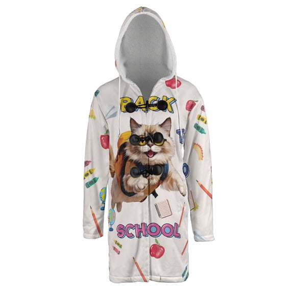 Back to School Cute Ragdoll All Over Print 3D Hooded Duffle Toggle Coat Cat Lover Kitten Owner Gifts Idea - 13010