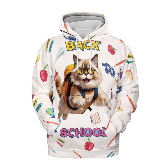 Back to School Cute Ragdoll All Over Print 3D Hoodie Unisex Merch Hoodies Cat Lover Kitten Owner Gifts Idea - 13010