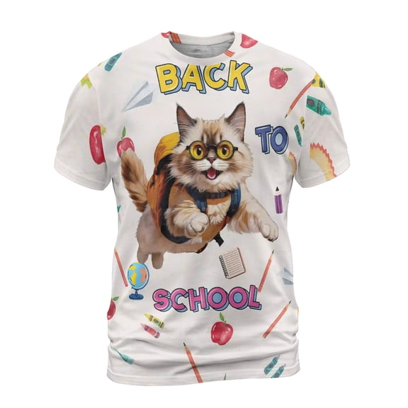 Back to School Cute Ragdoll All Over Print 3D Shirt Unisex Merch Cat Lover Kitten Owner Gifts Idea - 13010