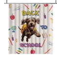 thumbnail image 1 of Back to School Cute Wirehaired Pointing Griffon Shower Curtain Dog Lover Waterproof Bathroom Bathtub Curtain - 13010, 1 of 5