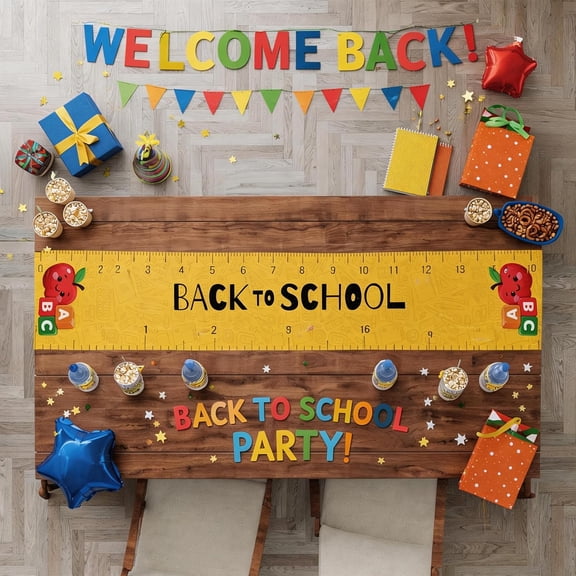 Back to School Decorations - 13x72" Welcome Back to School Table Runner | First Day of School Decorations for Home Party Favors & Gifts Supplies
