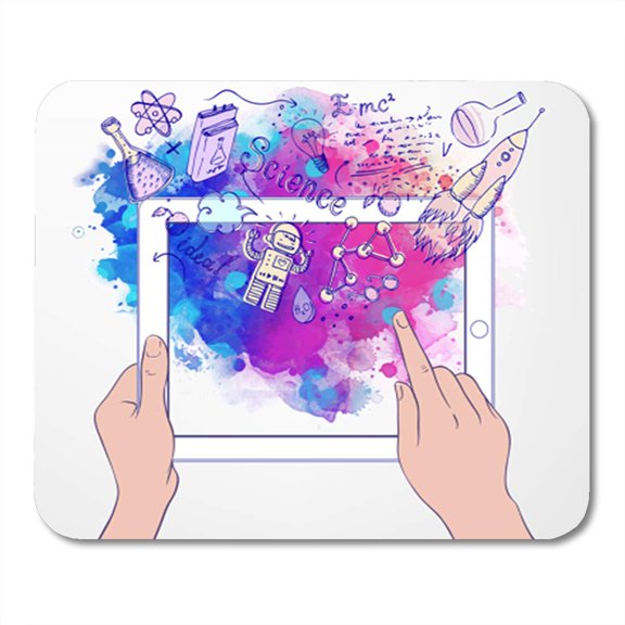 Back to School E Learning Technology Tablet Looking Like Mousepad Mouse Pad Mouse Mat 9x10 inch