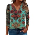 thumbnail image 1 of Fashion Fall Saving Fall Blouses for Women 2025 Work Women's Tops Quarter Sleeve Tops for Women Blouses My Items, 1 of 5