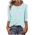 thumbnail image 1 of Fashion Fall Saving Fall Shirts Womens Tops Womens T Shirts 3/4 Sleeve Loose Fit Womens Blouses My Orders, 1 of 9