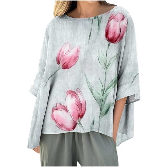 Back to School Spring T Shirts for Women Womens Shirts Spring Tops for Women 3/4 Sleeve Women's Blouses Dressy White My Reorder List