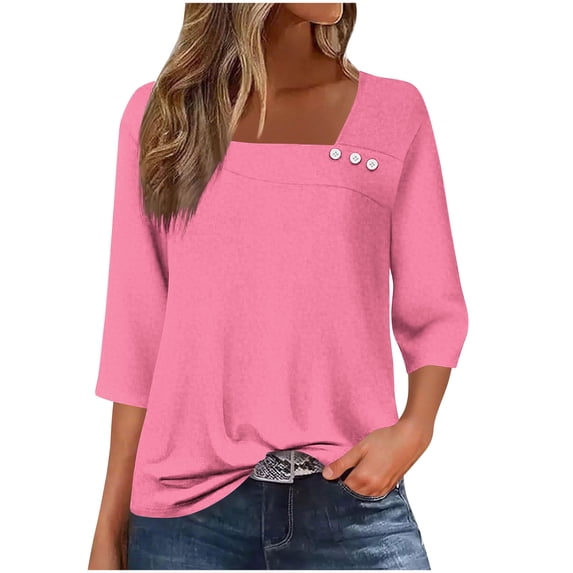 Fashion Fall Saving Woman's Blouse Women's Tops Womens Fall 3/4 Sleeve Tops 2025 Women's Blouses My Orders