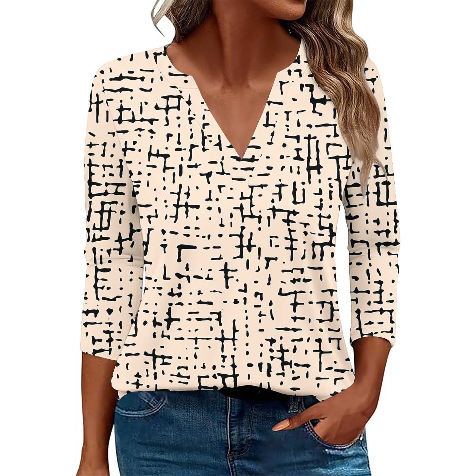 Fashion Fall Saving Women Fall Shirts Women's Shirts Women's 3/4 Length ...
