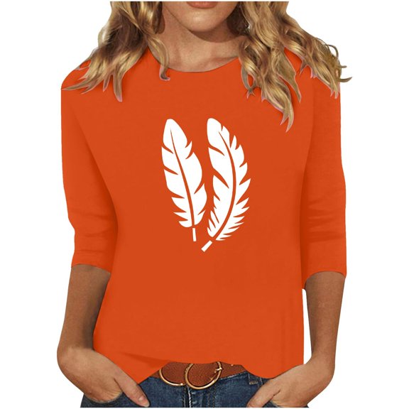 Women Fall Tops Women's Shirts Plus Size Women 3/4 Sleeve Tops Fall Blouses Fall Trendy My Orders