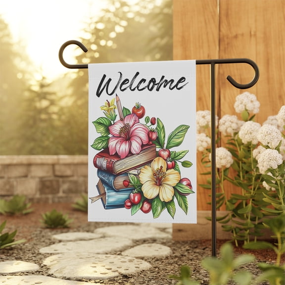 Back to School Flag, School Supplies First Day of School Flag ID-0708-ISXZ