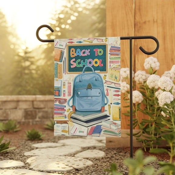 Back to School Flag, Teacher Flag, Classroom Outdoor Banner ID-0627-QPGA