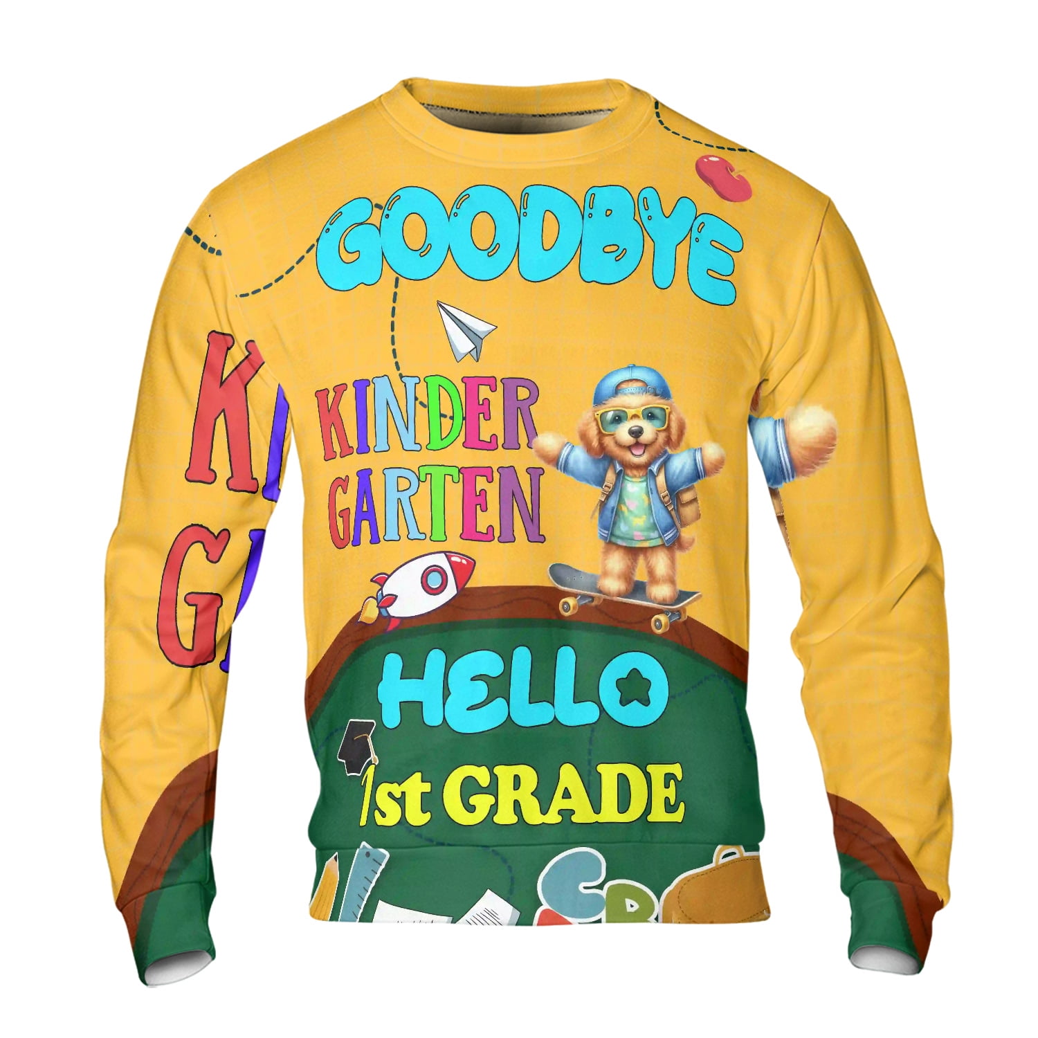 Back to School Goldendoodle Goodbye Kindergarten Hello 1st Grade All ...