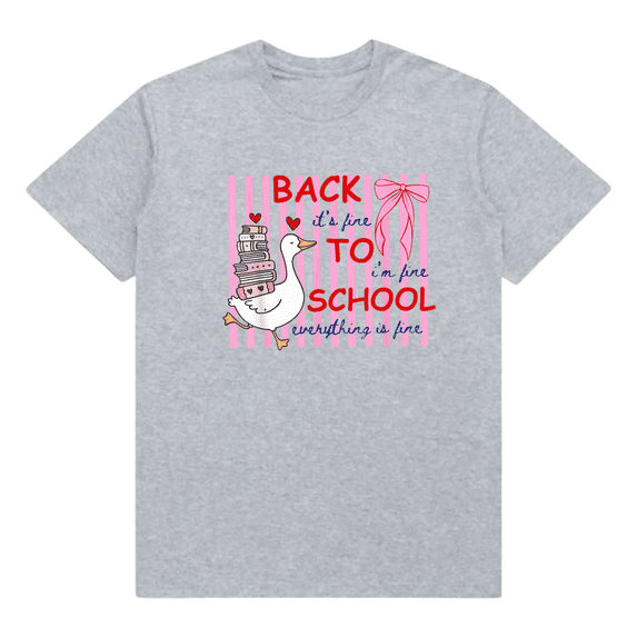 Back to School Goose Graphic Tee Funny Teacher T Shirt Classroom Tshirt First Day of School Shirt Cute Bow School Gift Unisex Tee