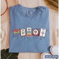 Back to School Graphic Tee Cartoon School Supplies with Routine Blue ...