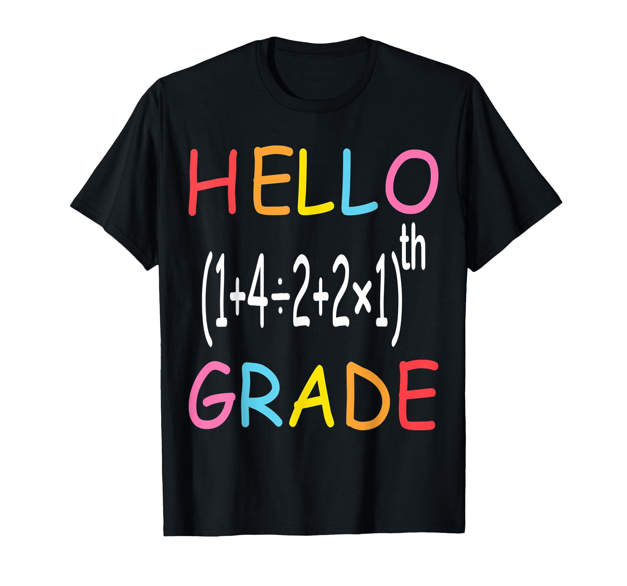 Hello Math Graoh Back to School Hello Fifth Grade Equation Math Teacher Funny T-Shirt ...