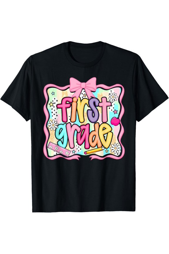 Back to School Hello First Grade Team 1st Grade Adult T-shirt