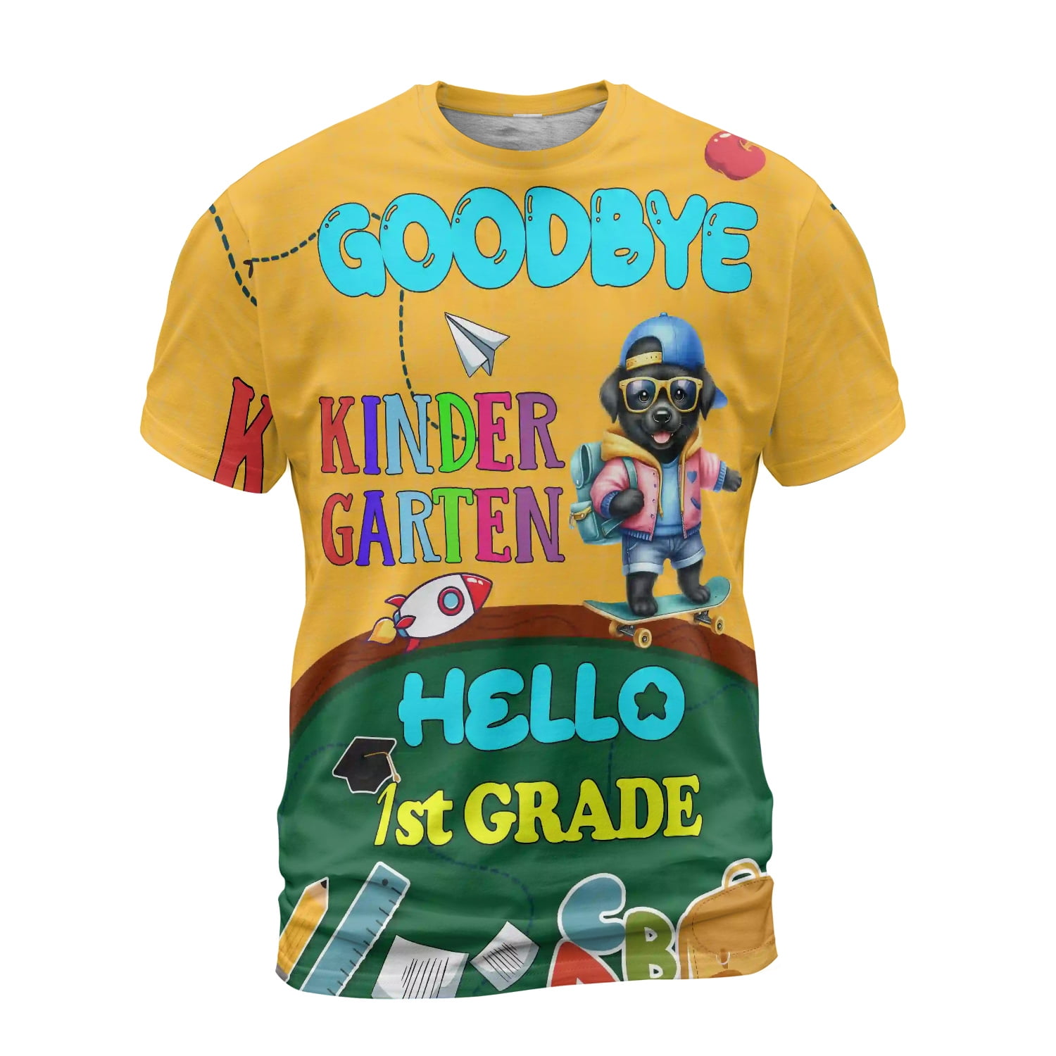 Back to School Labrador Retriever Goodbye Kindergarten Hello 1st Grade ...