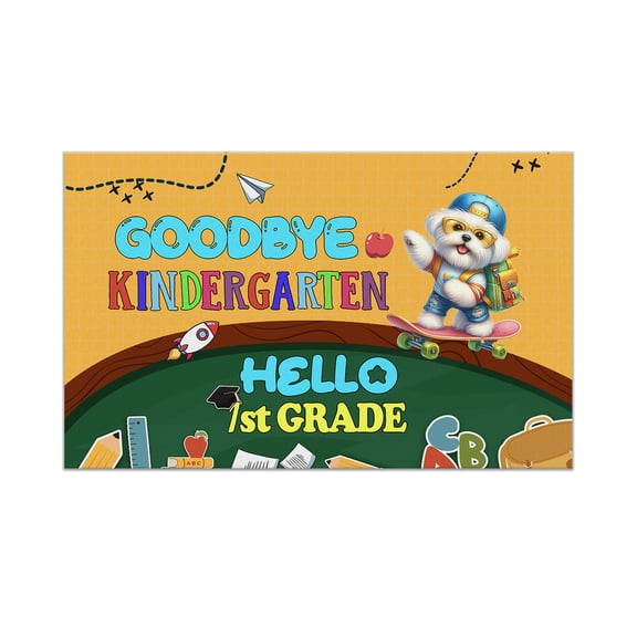 Back to School Maltese Goodbye Kindergarten Hello 1st Grade Doormat Maltese Dog Lover Gifts Idea Indoor Outdoor Welcome Mat - 02011