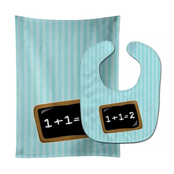 Back to School Math Baby Bib & Burp Cloth