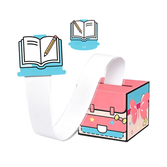 Back to School Money Pull Box Birthday Surprise Gift Box with Hidden Cash Slot Party Table Favor and Pull Card Design