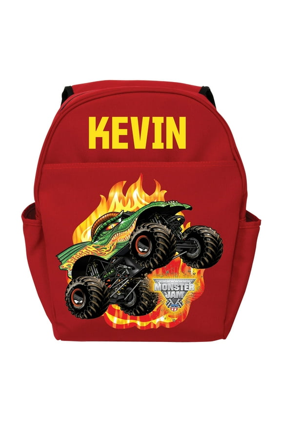 Back to School Monster Jam Dragon Red Toddler Backpack