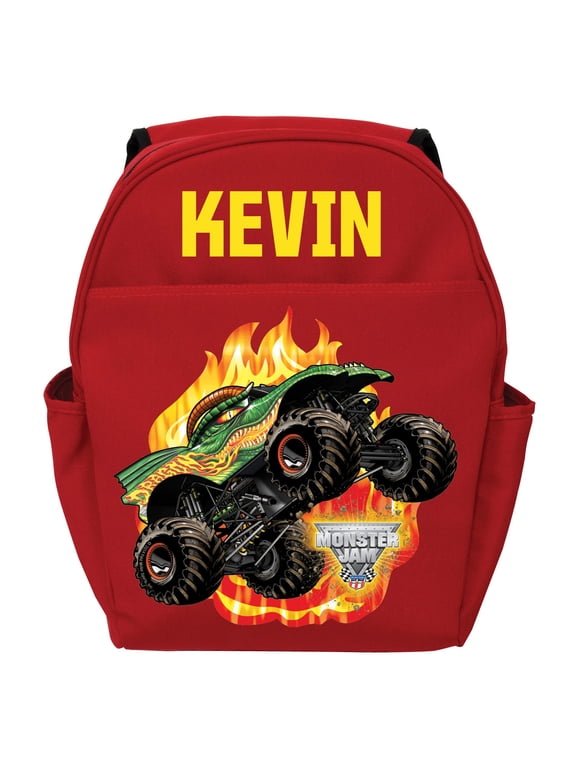 Back to School Monster Jam Dragon Red Toddler Backpack