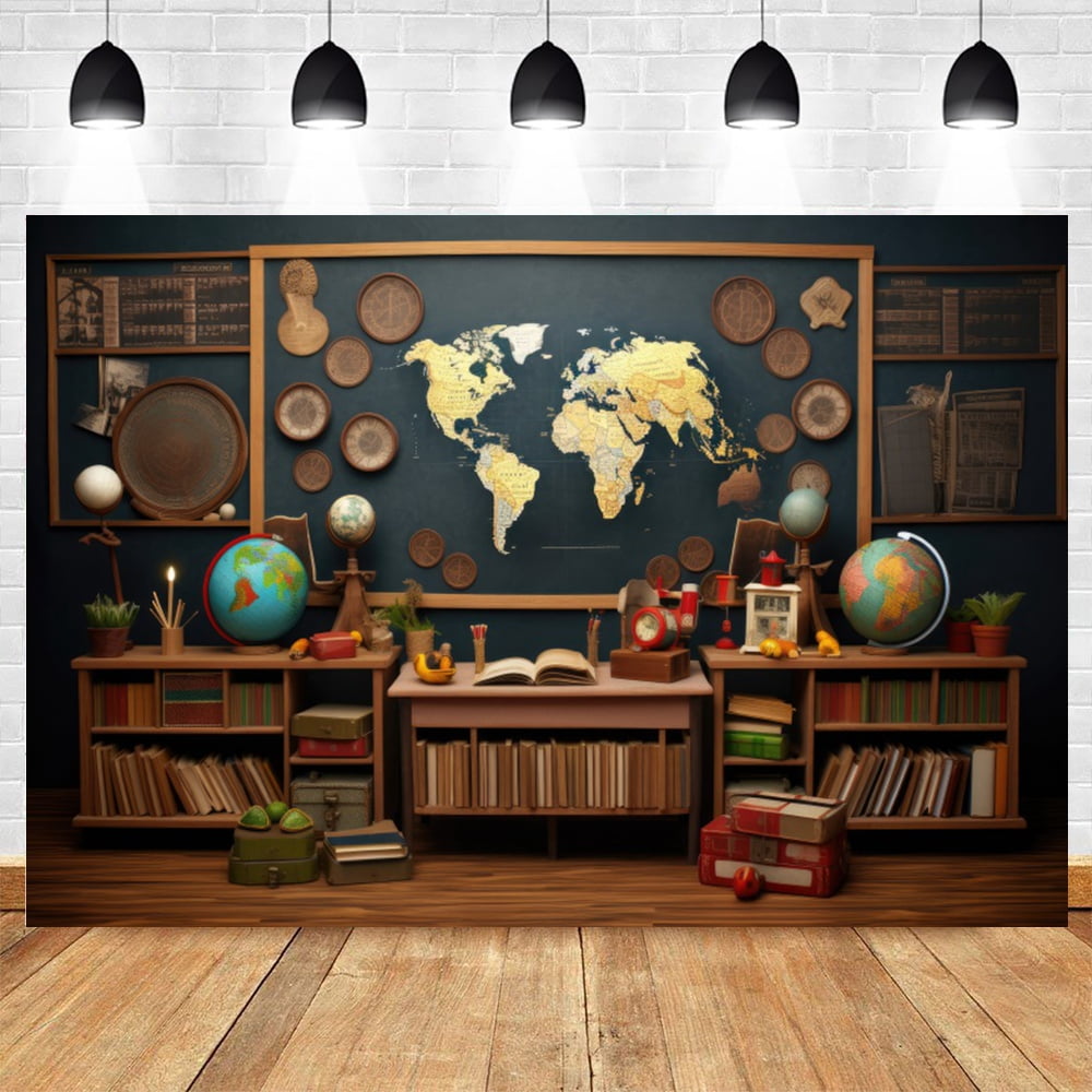 Back to School Photography Backdrop Blackboard Kindergarten Preschool ...