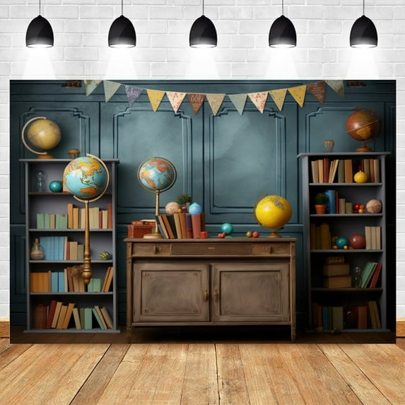 Back to School Photography Backdrop Blackboard Kindergarten Preschool Teacher Student Welcome Banner r Photo Background Prop