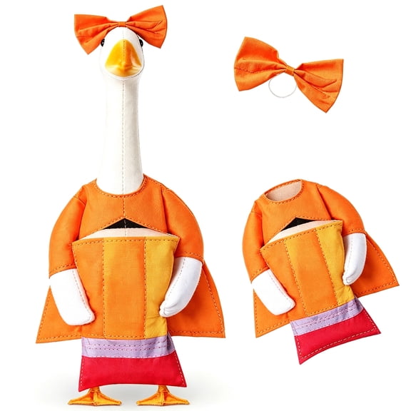 Back to School Porch Goose Outfit 23" Classroom Goose Clothes Lawn School Garden Patio Yard Outdoor Decorations Multicolor