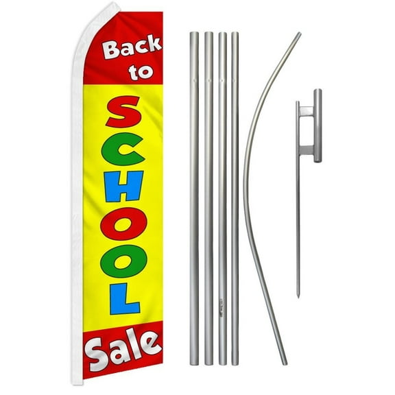 Back to School Sale Super Flag & Pole Kit
