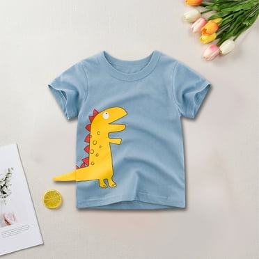 Back to School Savings! BXSRUTA Toddler Boys T-Shirts Children's Short-Sleeved T-Shirt Children's Summer Boy Top Baby Undershirt, 3T