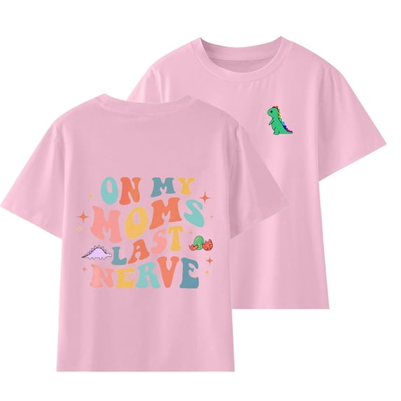 Back to School Savings Clearance Zpanxa Baby Boy Girl Clothes Summer Solid Color Print Short Sleeve T-Shirt Top Cotton Cute Pattern Baby Tees Pink