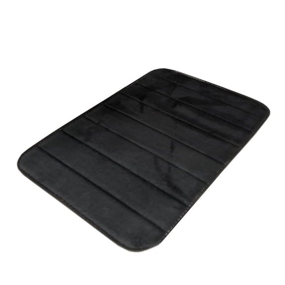 Back to School Savings! ESULOMP Absorbent Soft Memory Foam Mat Bath Bathroom Bedroom Floor Shower Rug Decor Black, 50 x 80cm