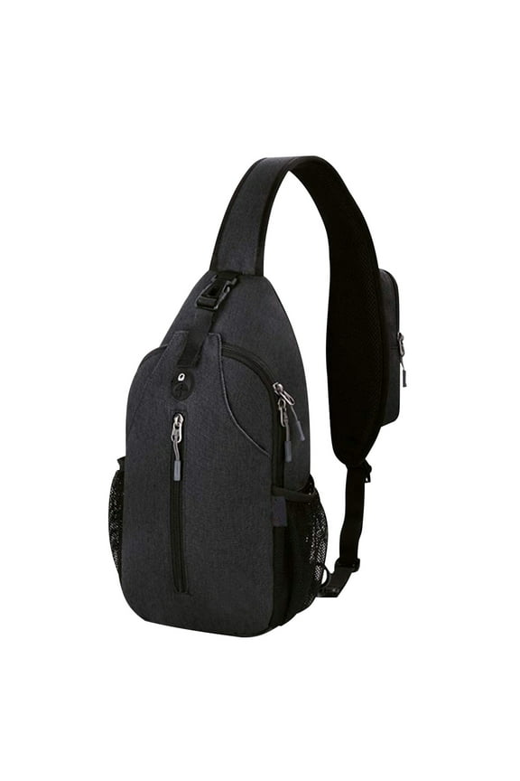 ESULOMP Crossbody Sling Backpacks Sling Bag Travel Hiking Chest Bag Black