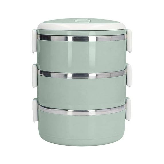 Back to School Savings! Feltree Lunch Box, Stainless Steel Lunch Box Fresh-keeping Box Multi-layer Plastic Student Insulation Lunch Box, 5.7x7.9in